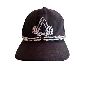 Findlay Hats Snapback Black Skeleton Hands Rope Hat Portland Force Stash Pocket
